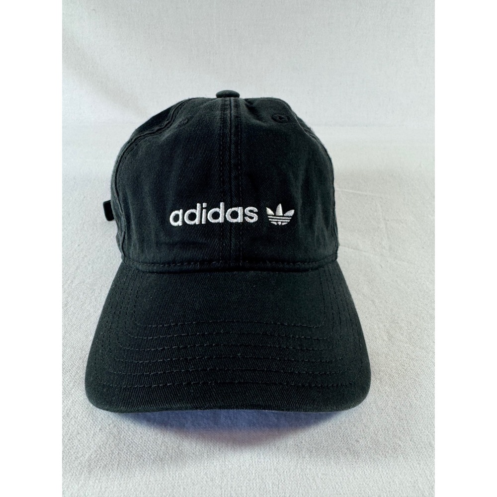 Adidas Originals Trefoil Logo Strapback Hat Black Cotton Dad Cap OSFW RN90288